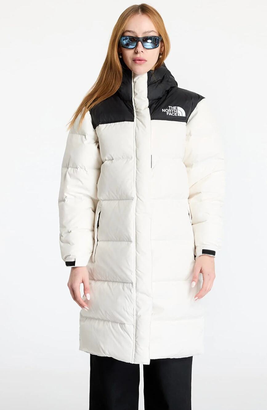 NEW The North Face Nuptse Parka Womens XS White Black 700g Down DWR Ripstop